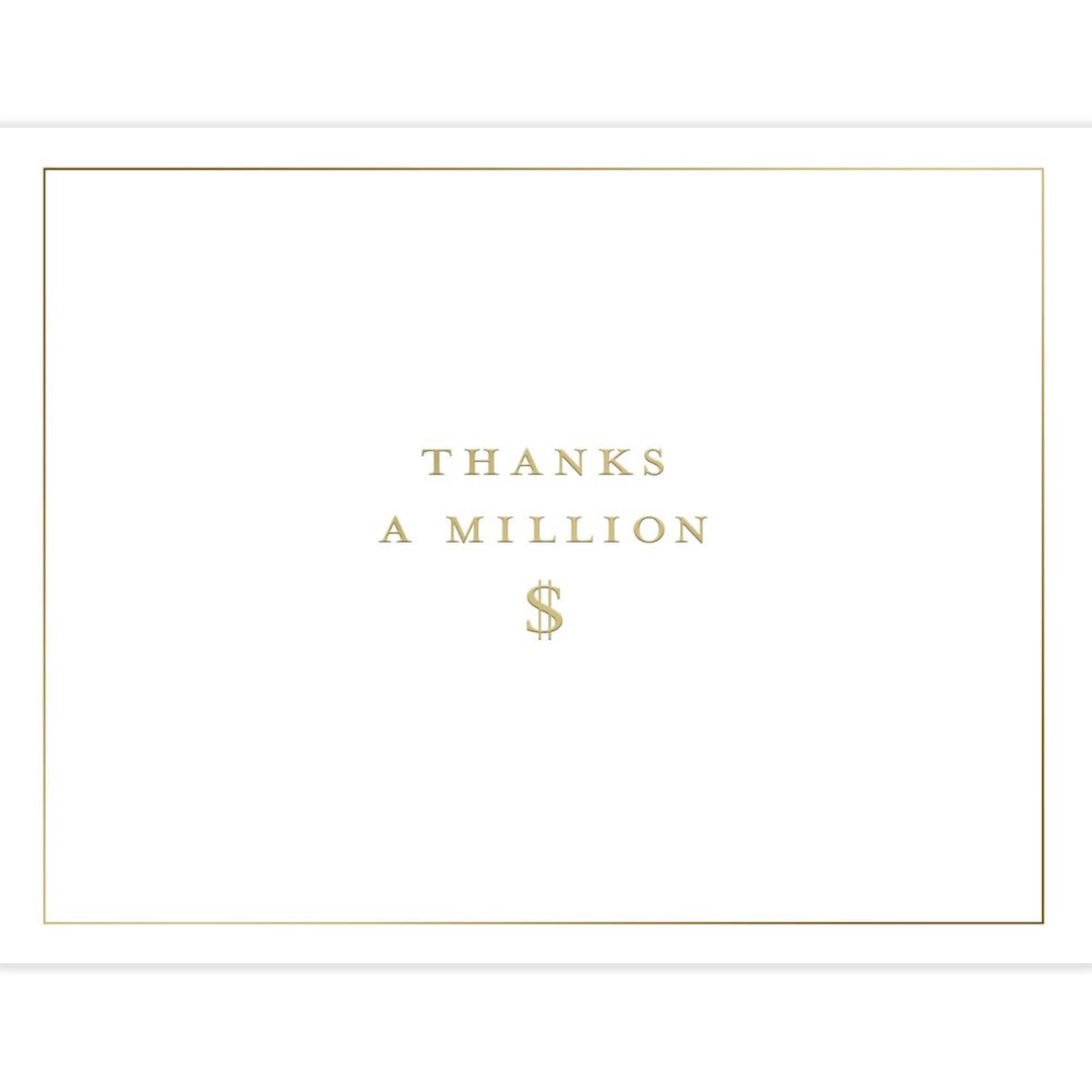 JAM Paper Thanks a Million Premium Thank You Card Sets, 12ct.